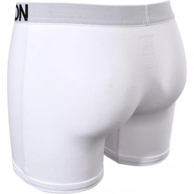 Bill and Brandon Contrasting Logo Waistband Boxer Brief, White