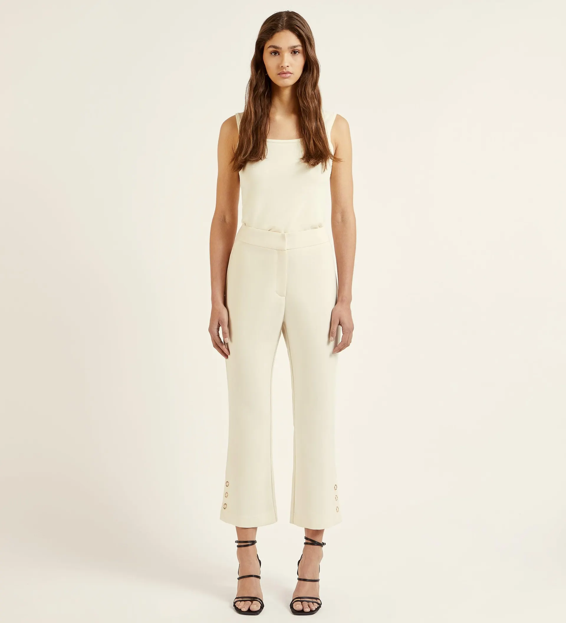 Pantalón crop crepe