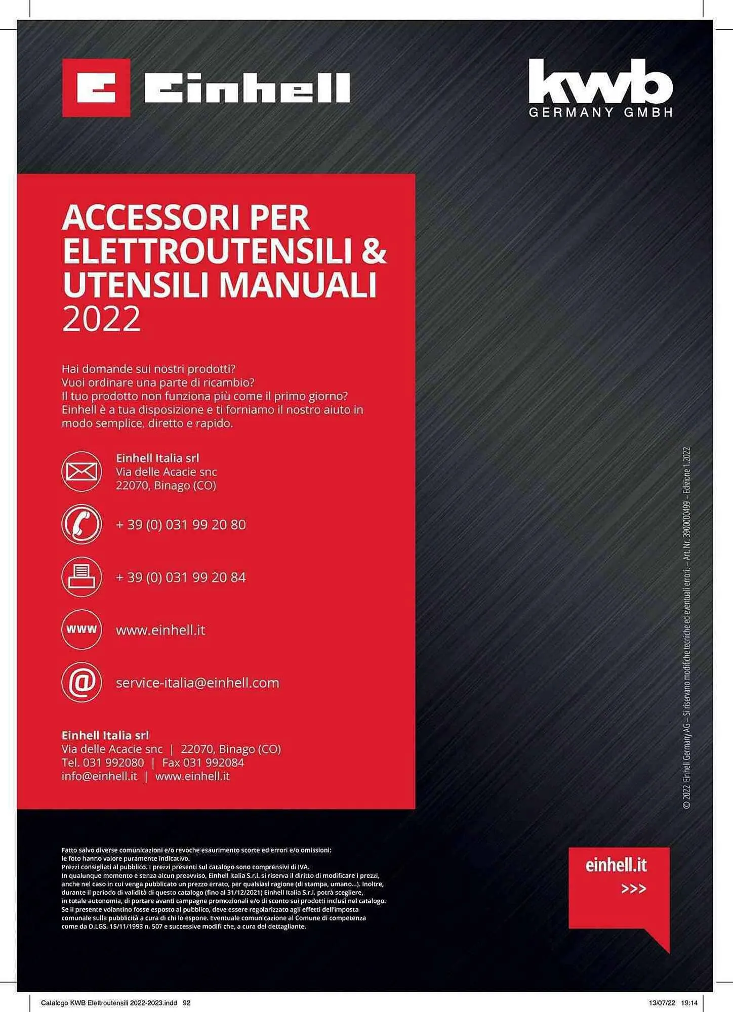 Volantino Einhell da 24 gennaio a 31 dicembre di 2023 - Pagina del volantino 92