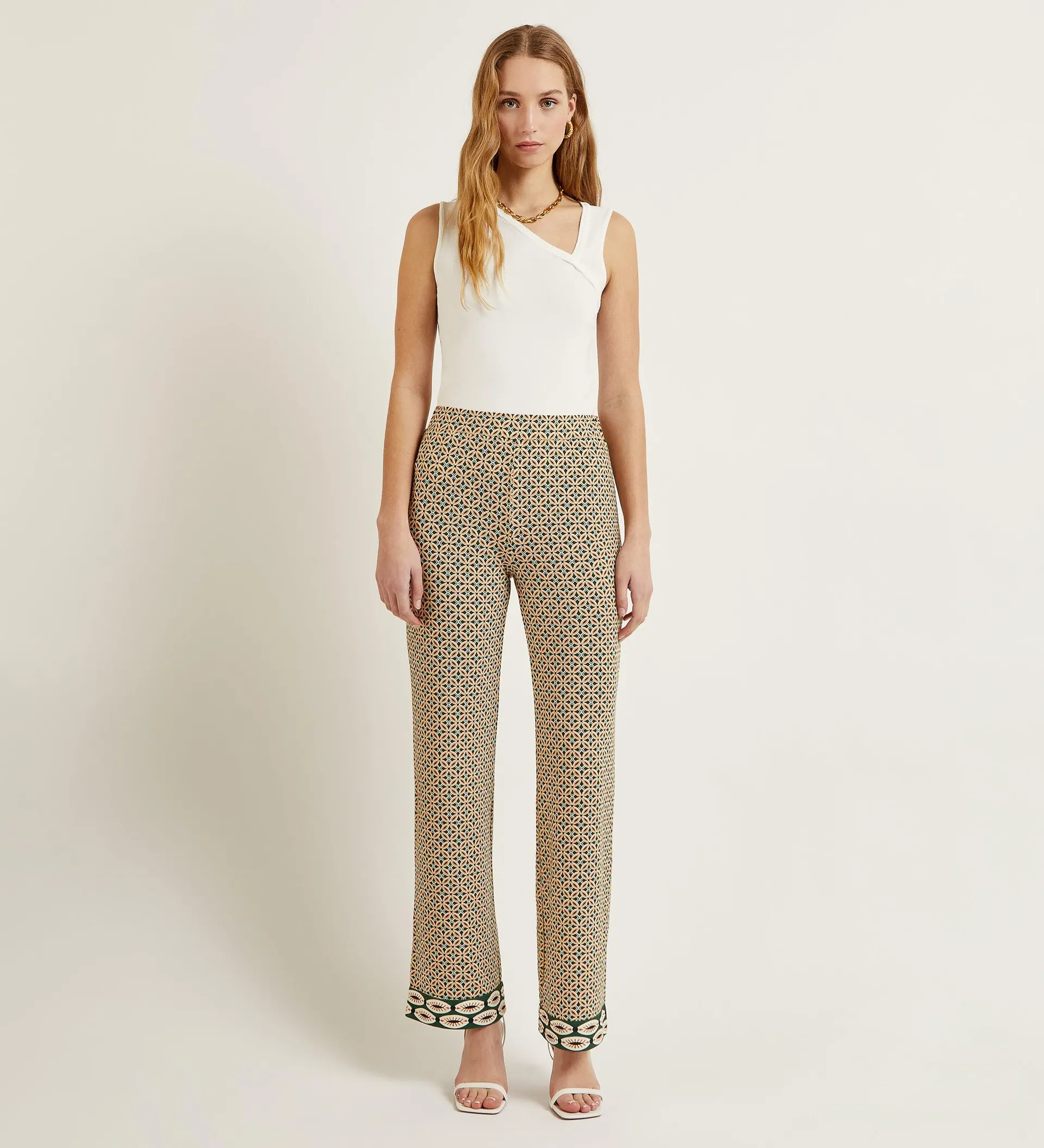 Pantalón elástico estampado