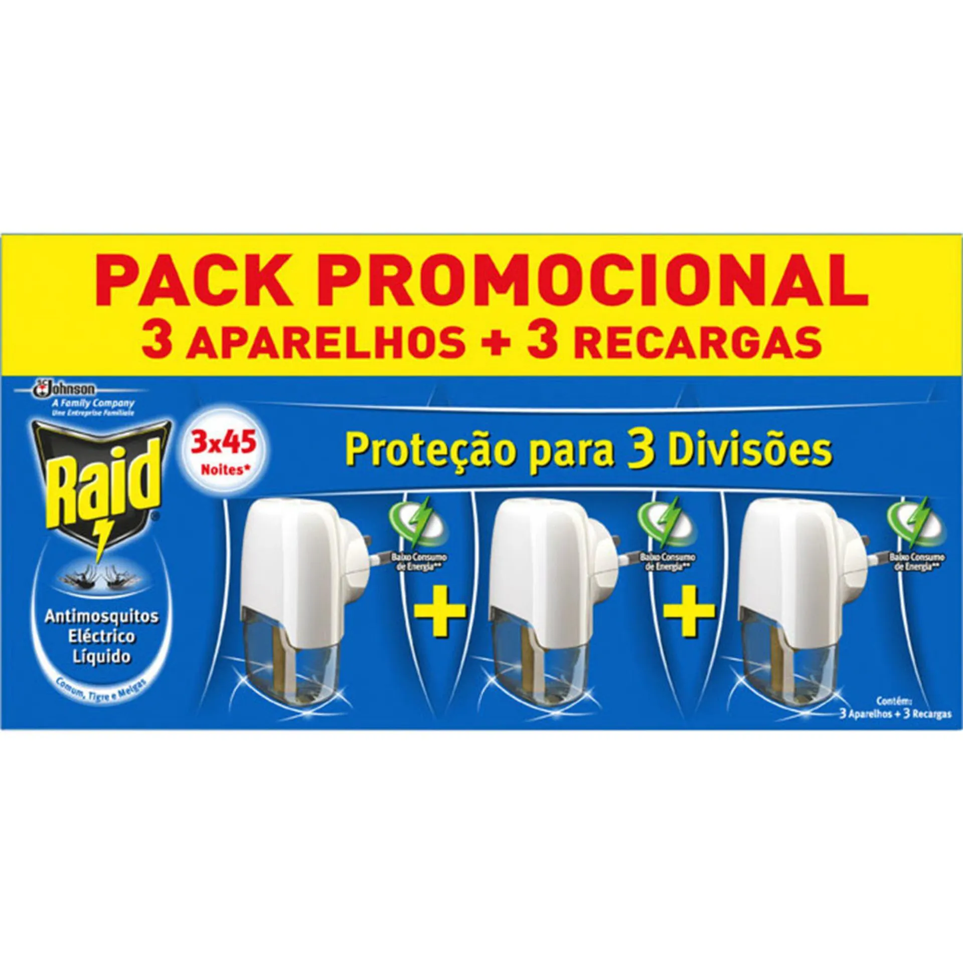 Inseticida Elétrico Líquido 3 Aparelhos e 3 Recargas