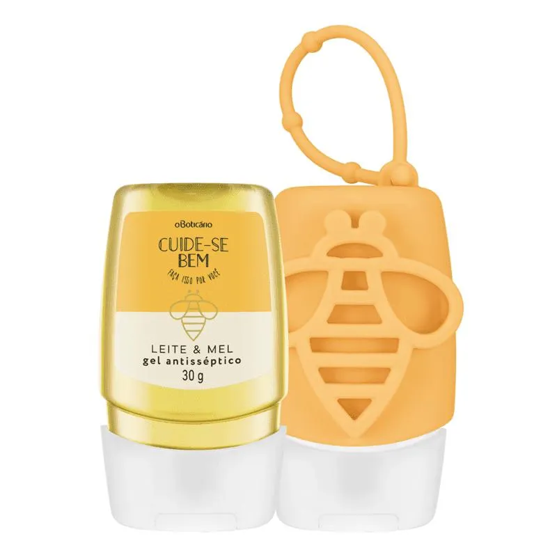 Combo Leite e Mel Alcool em Gel com Capinha
