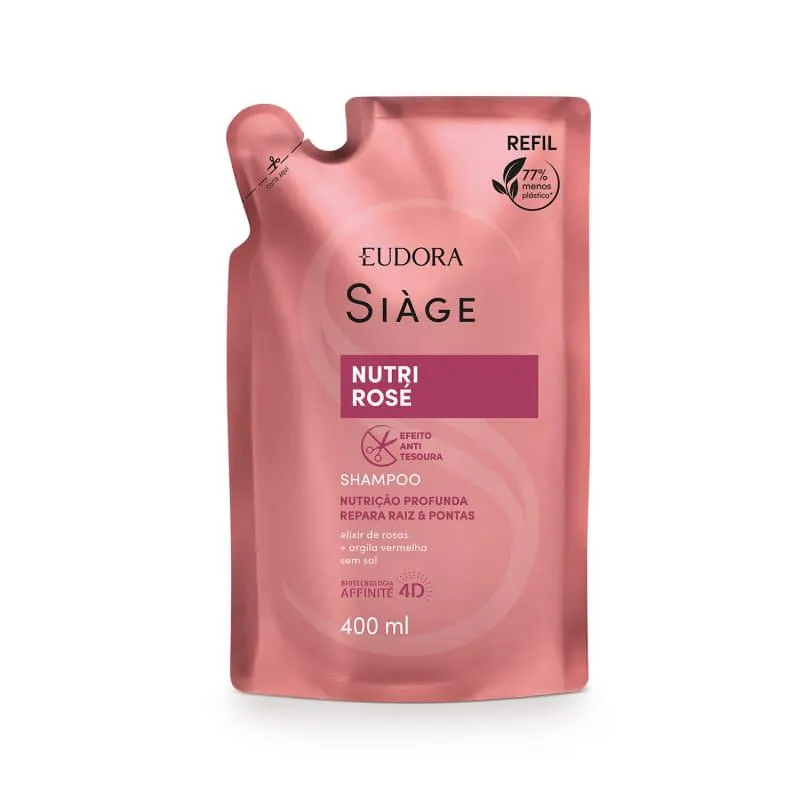 Refil Shampoo Siàge Nutri Rosé 400ml