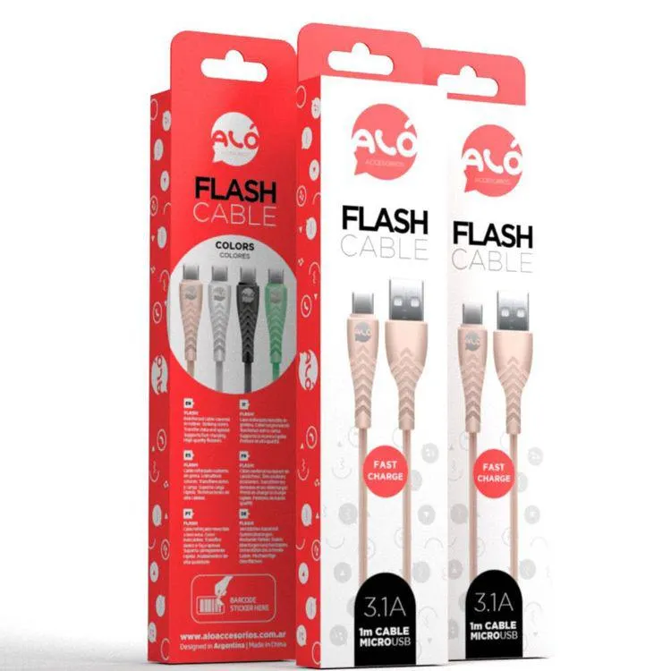 CABLE DE DATOS IPHONE 3.1A FLASH ALO