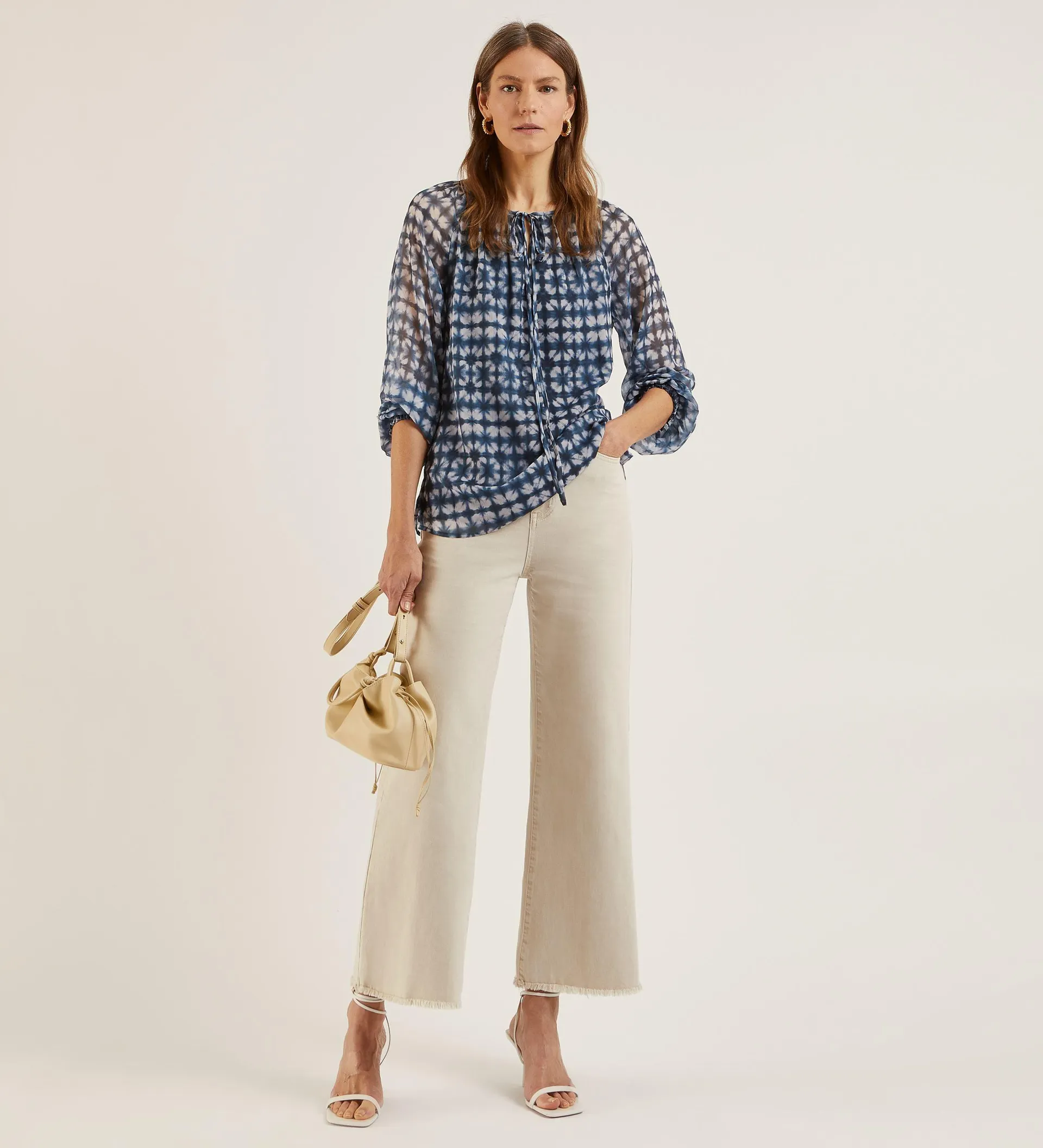 Blusa fluida estampada