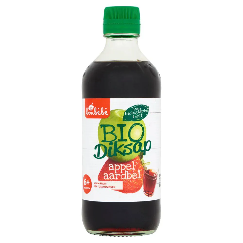 Bonbébé Bio Diksap Appel Aardbei 6+ Maanden 400 ml