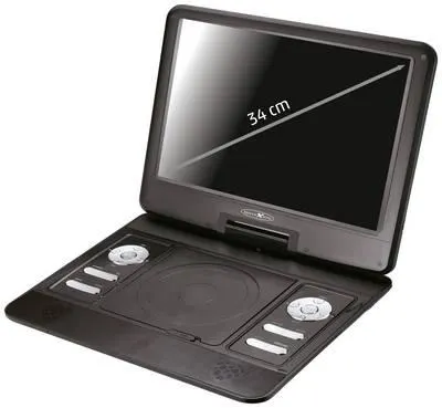 Reflexion DVD1322 Portable TV + DVD 34 cm 13 inch EEC: D (A - G) incl. 12V car power cable, incl. DVB antenna, Battery-p