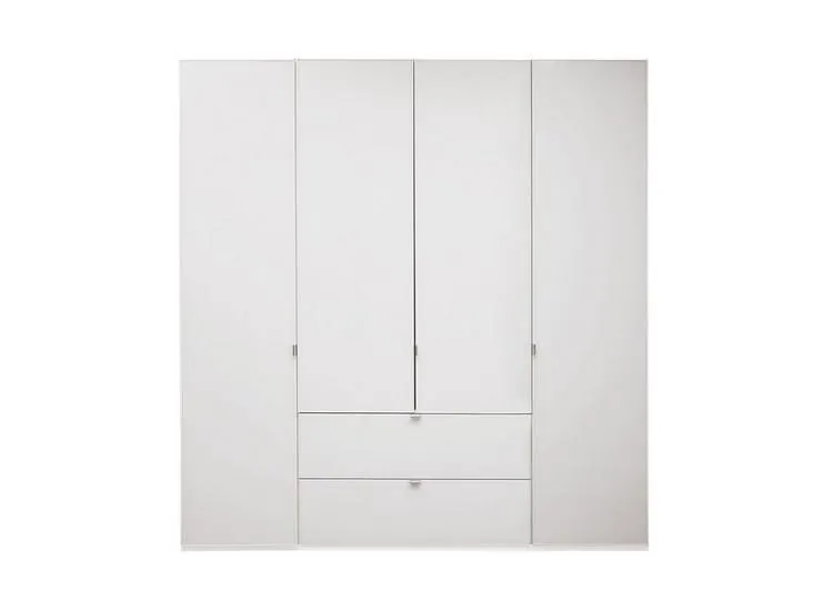 Memphis 4-Door Combi Wardrobe - White