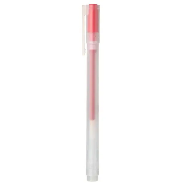 Gel Ink Cap Type Ballpoint Pen, 0.38 mm, Red