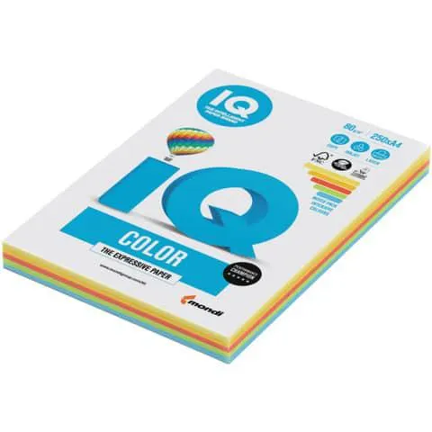 Kopierpapier A4 80g intensiv sortiert 250 Blatt MONDI IQ color intensiv