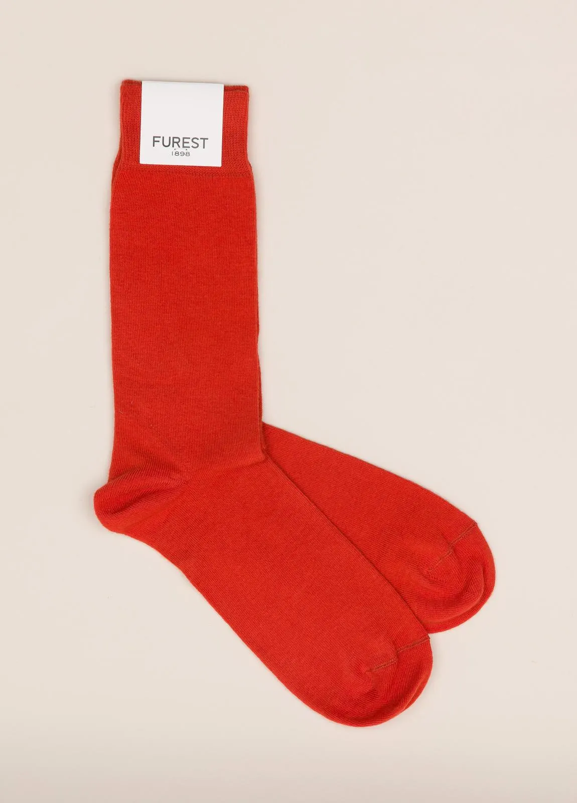 Calcetín FUREST COLECCIÓN corto liso rojo.