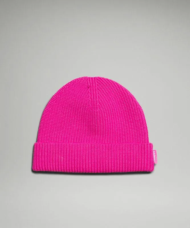 Close-Fit Cotton-Blend Ribbed Beanie