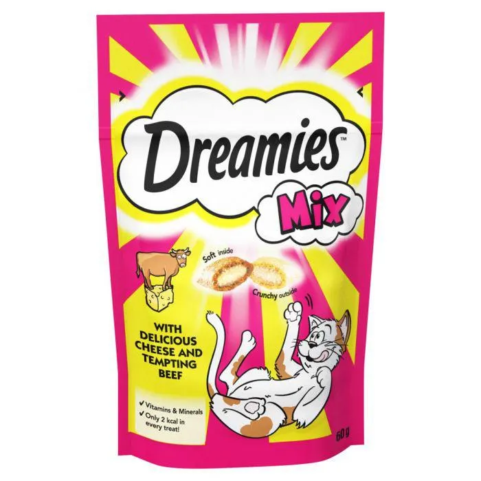Dreamies Mi x Cat Treats With Cheese & Beef 60g