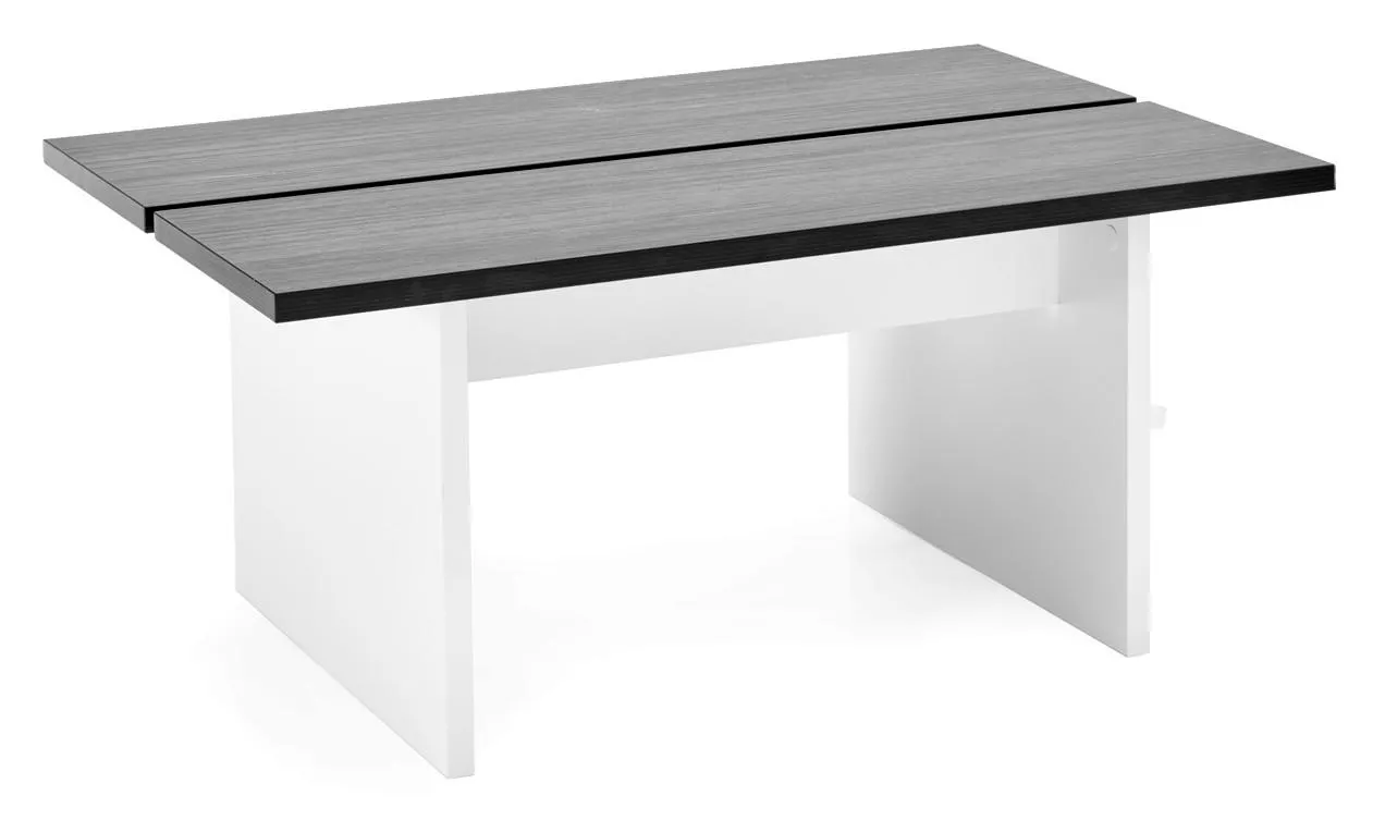 LANKKU-sohvapöytä 60 x 90 cm (Musta/Valkoinen)