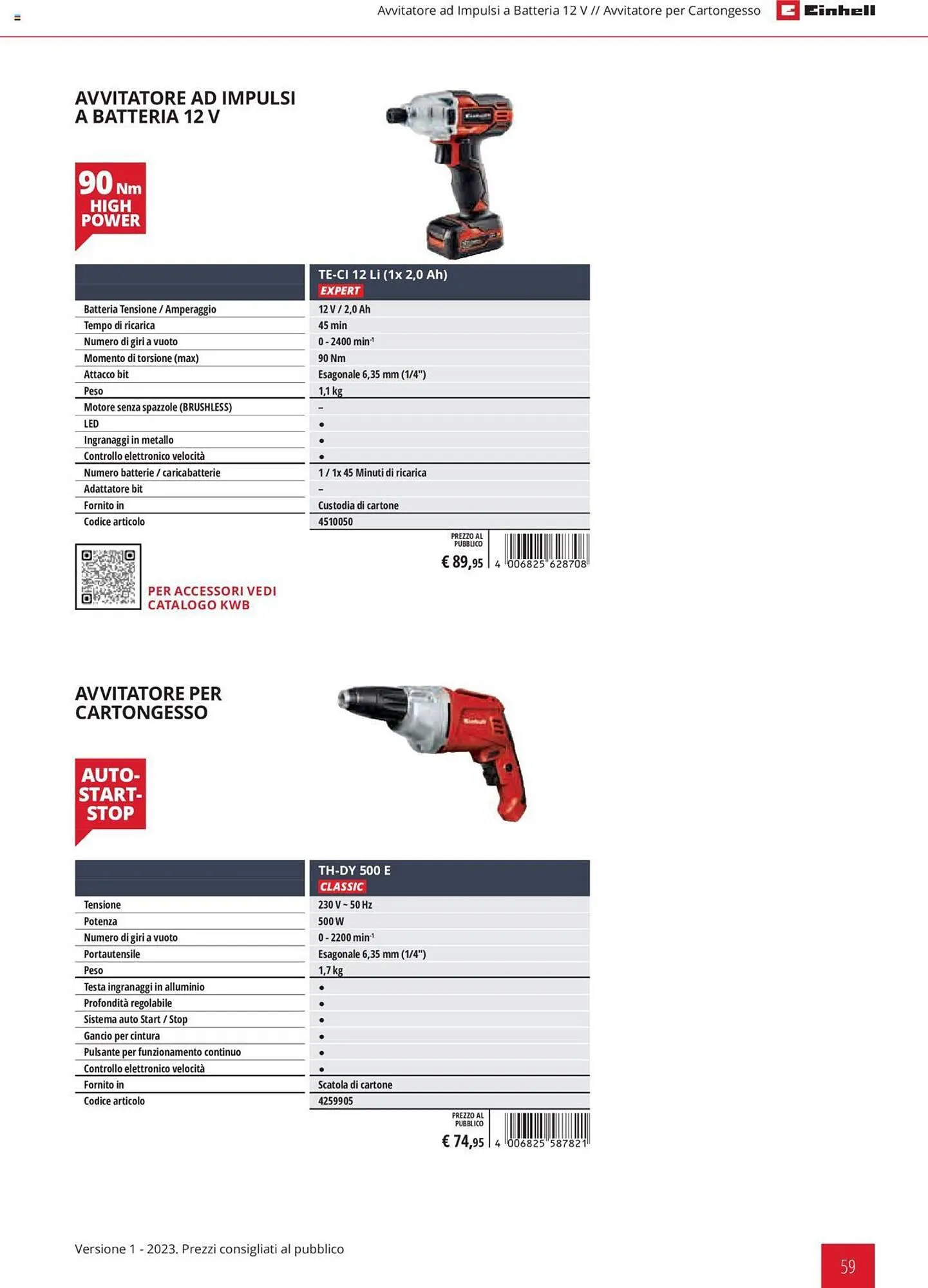 Volantino Einhell da 1 febbraio a 31 dicembre di 2023 - Pagina del volantino 59
