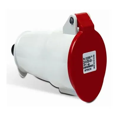 Acoplamento 3P+T 32A 380V 6H Vermelho N-4256 Steck