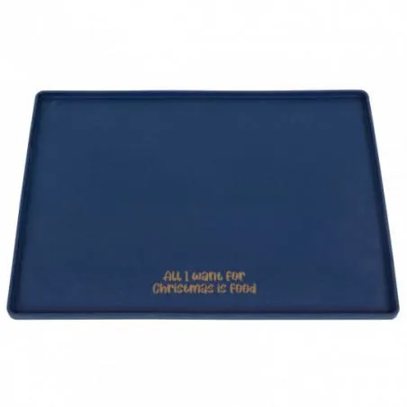 FUNNY CHRISTMAS PLACEMAT SILICONE BLEU 40CM