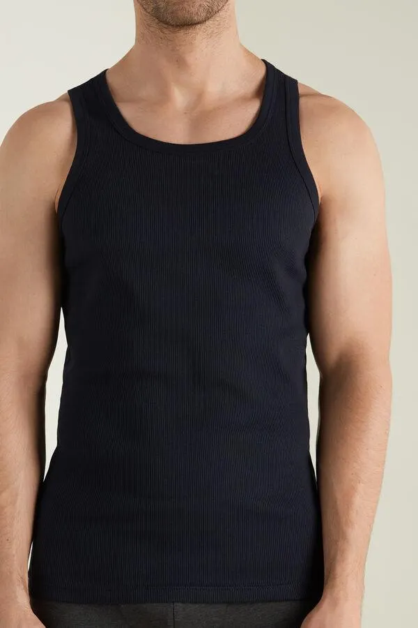 Canotta in Cotone a Costina