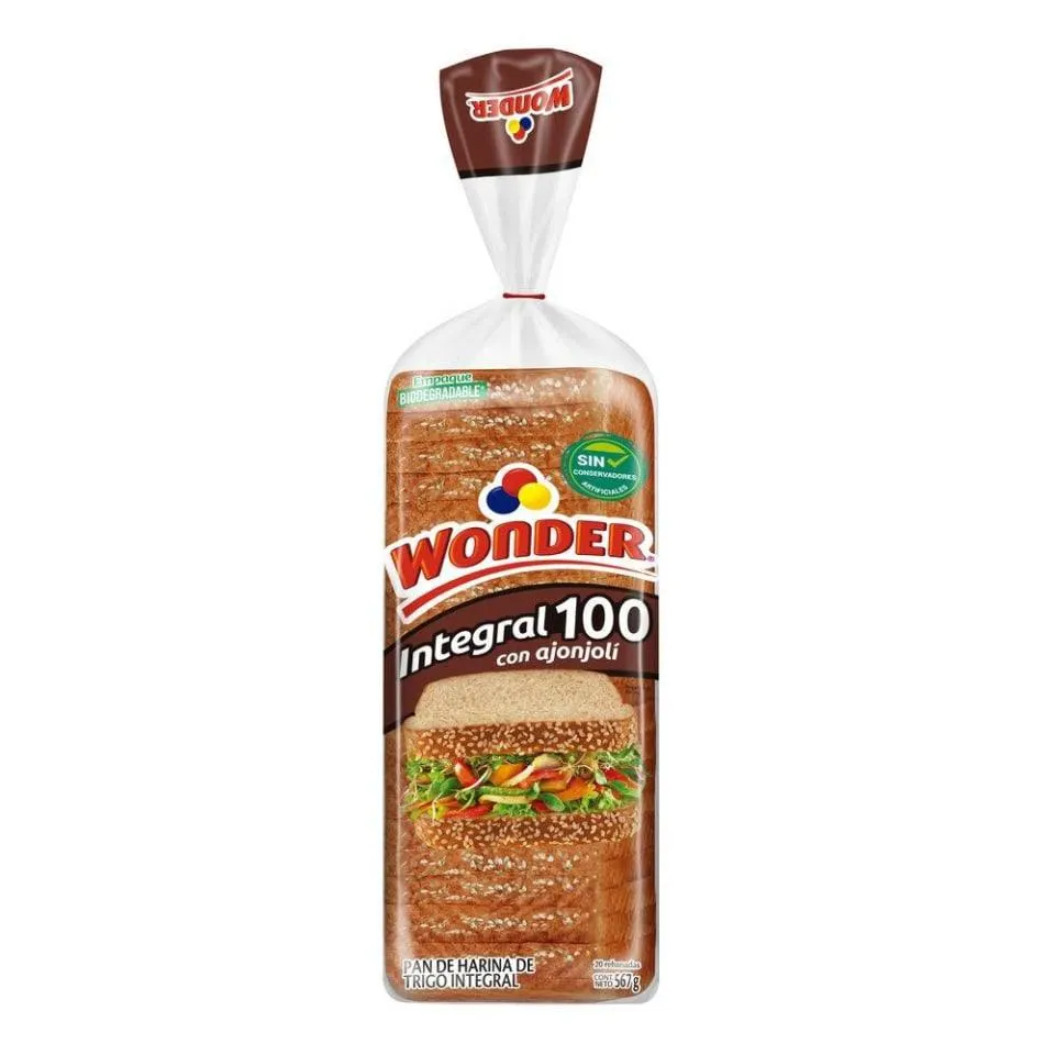 Pan integral Wonder con ajonjolí 567 g