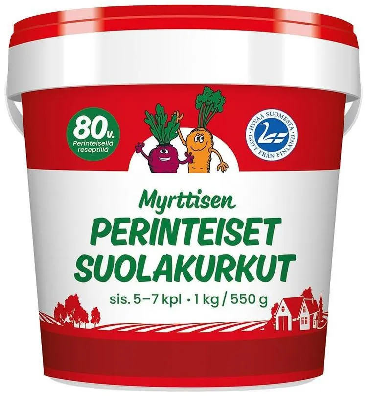 Myrttisen perinteiset suolakurkut 550g