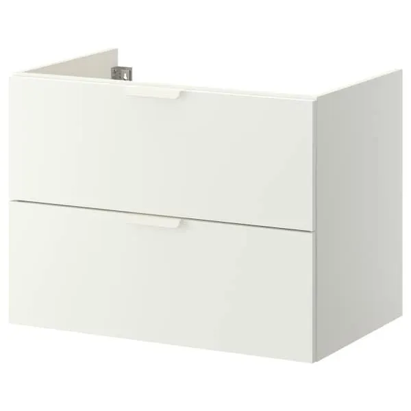 Armario lavabo 2 cajones, blanco,