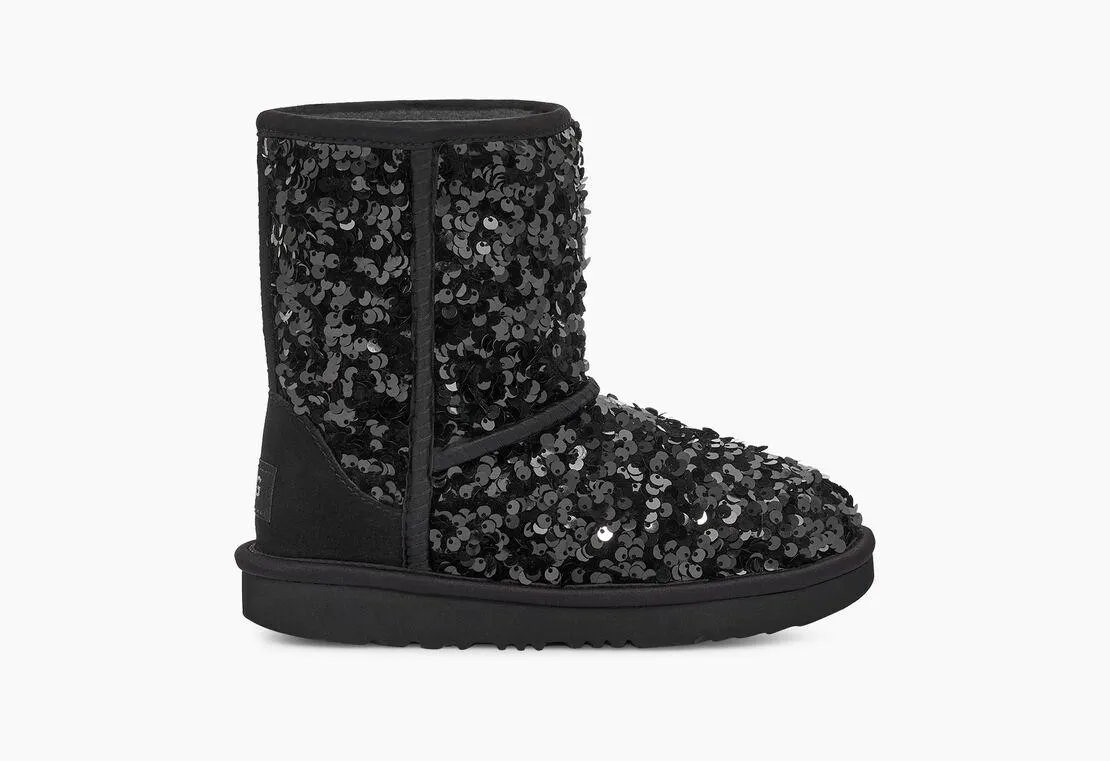 Classic Short Chunky Sequin Boot