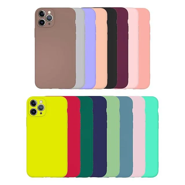 Phone Case For Apple Back Cover iPhone 13 12 11 Pro Max Mini X XR XS Max 8 7 Plus Ultra-thin Frosted Solid Color TPU