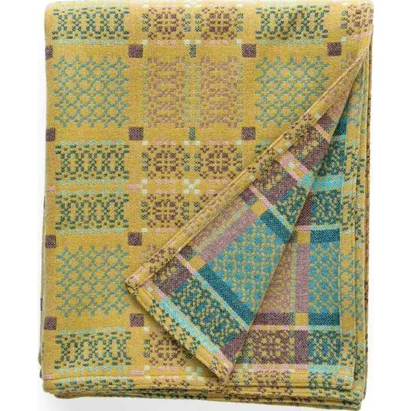Melin Tregwynt Knot Garden Double Size Throw Blossom - KNOTGABLABLDBL