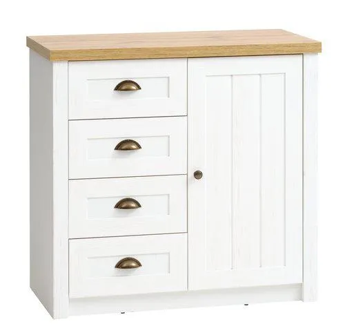 Cómoda MARKSKEL 4 cajones 1 puerta blanco