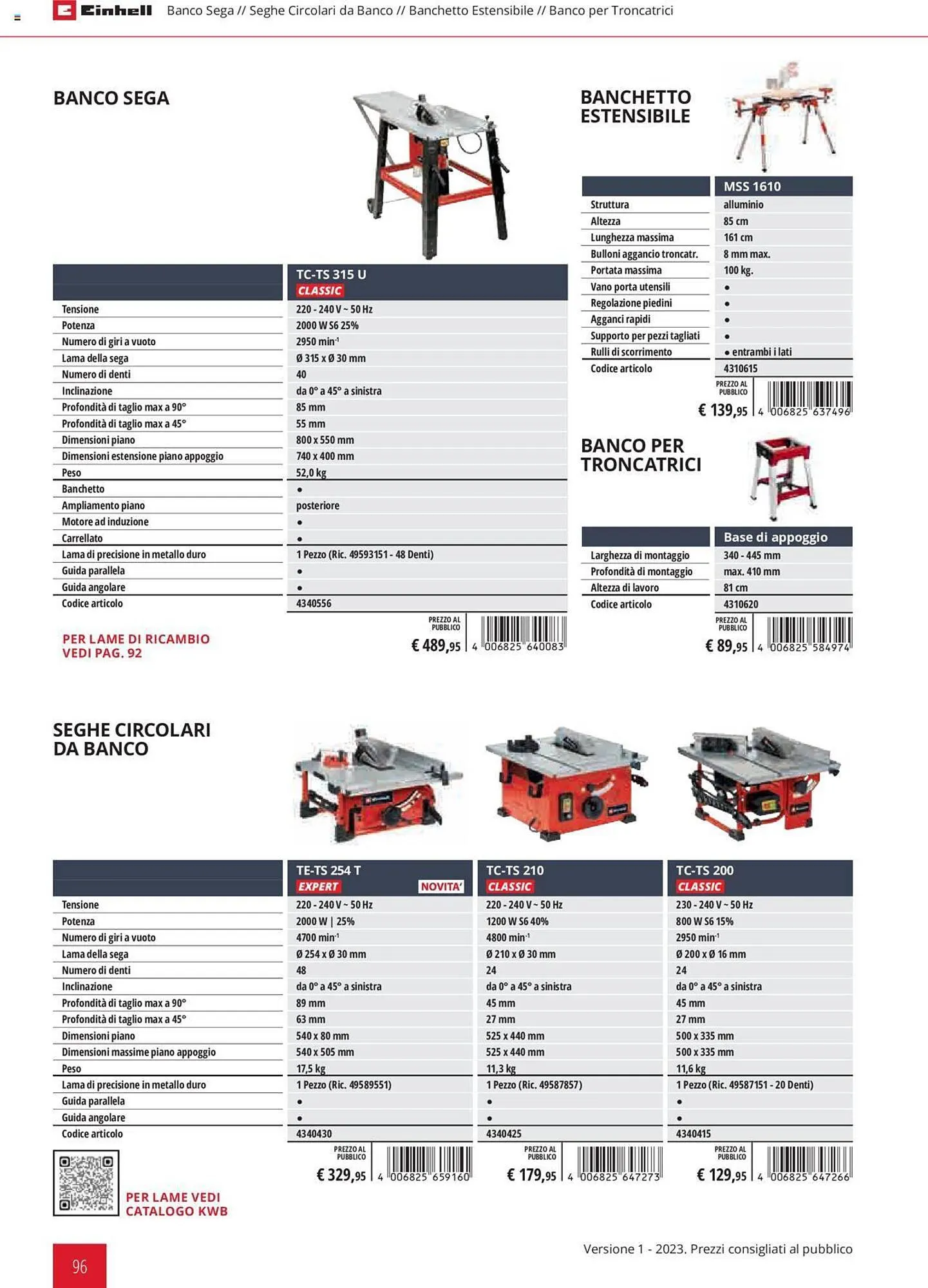 Volantino Einhell da 1 febbraio a 31 dicembre di 2023 - Pagina del volantino 96