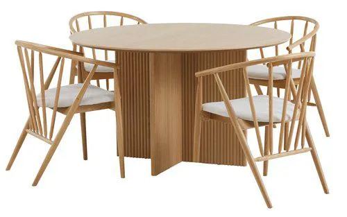 VESTERBORG D130 + 4 ARNBORG oak/cream