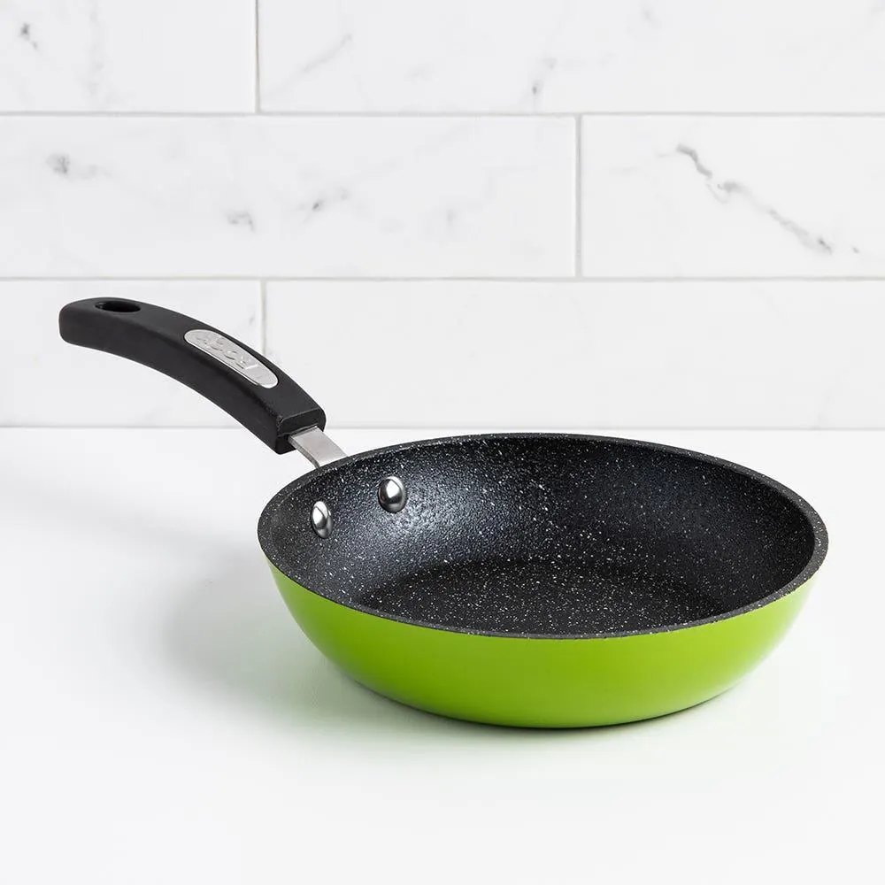 The Rock Enamel Colour Forged Non-Stick Frypan (Green)