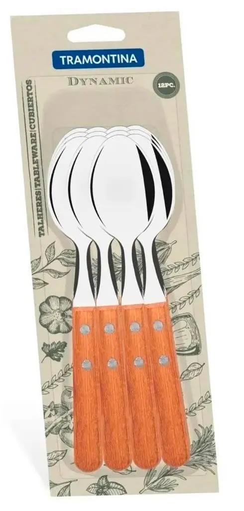 Cucharas Tramontina Dynamic Mango Madera 12 Un