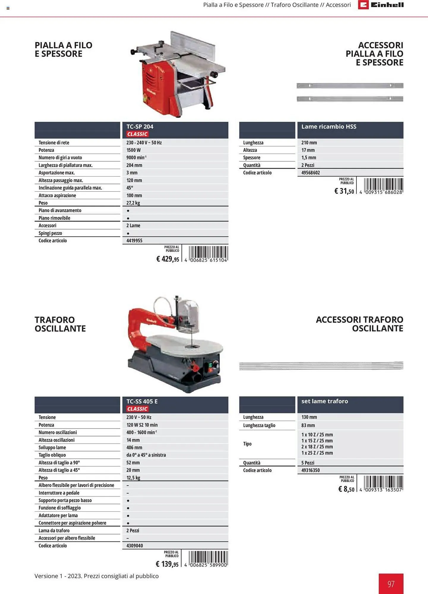 Volantino Einhell da 1 febbraio a 31 dicembre di 2023 - Pagina del volantino 97