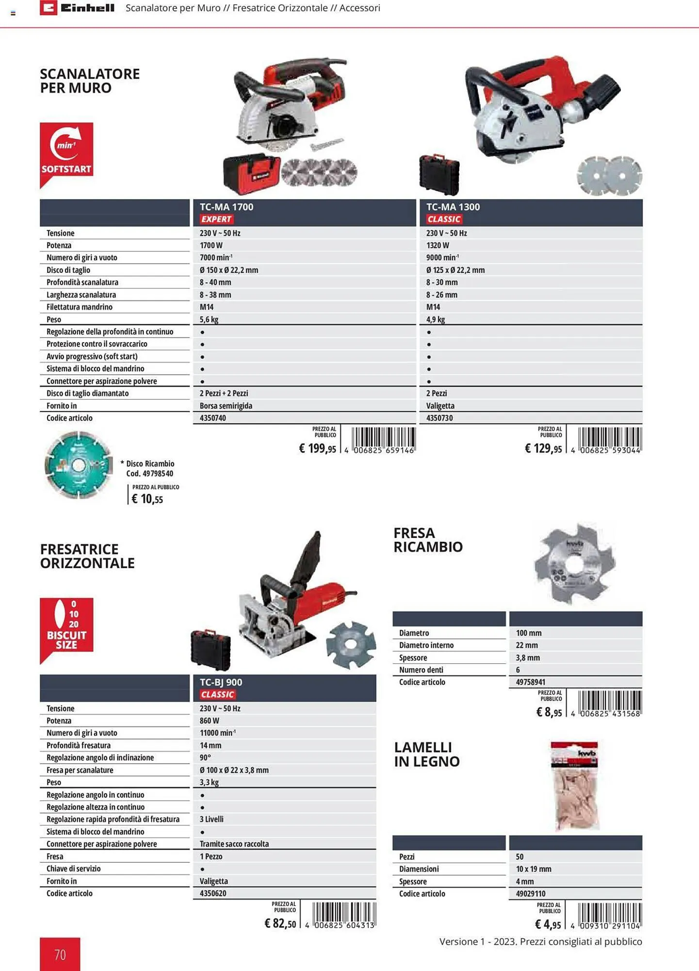 Volantino Einhell da 1 febbraio a 31 dicembre di 2023 - Pagina del volantino 70