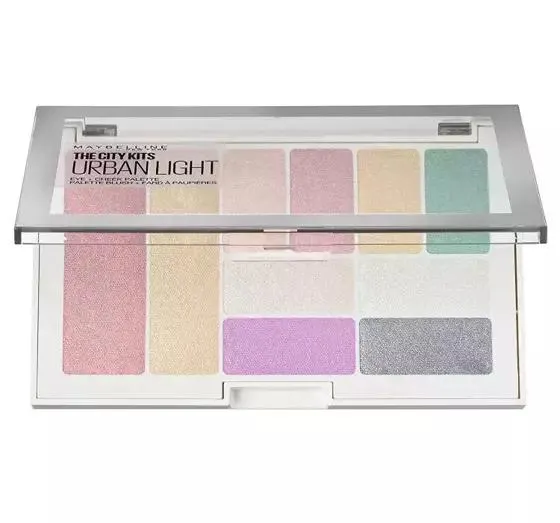 MAYBELLINE URBAN LIGHT PALETA CIENI ROZŚWIETLACZY