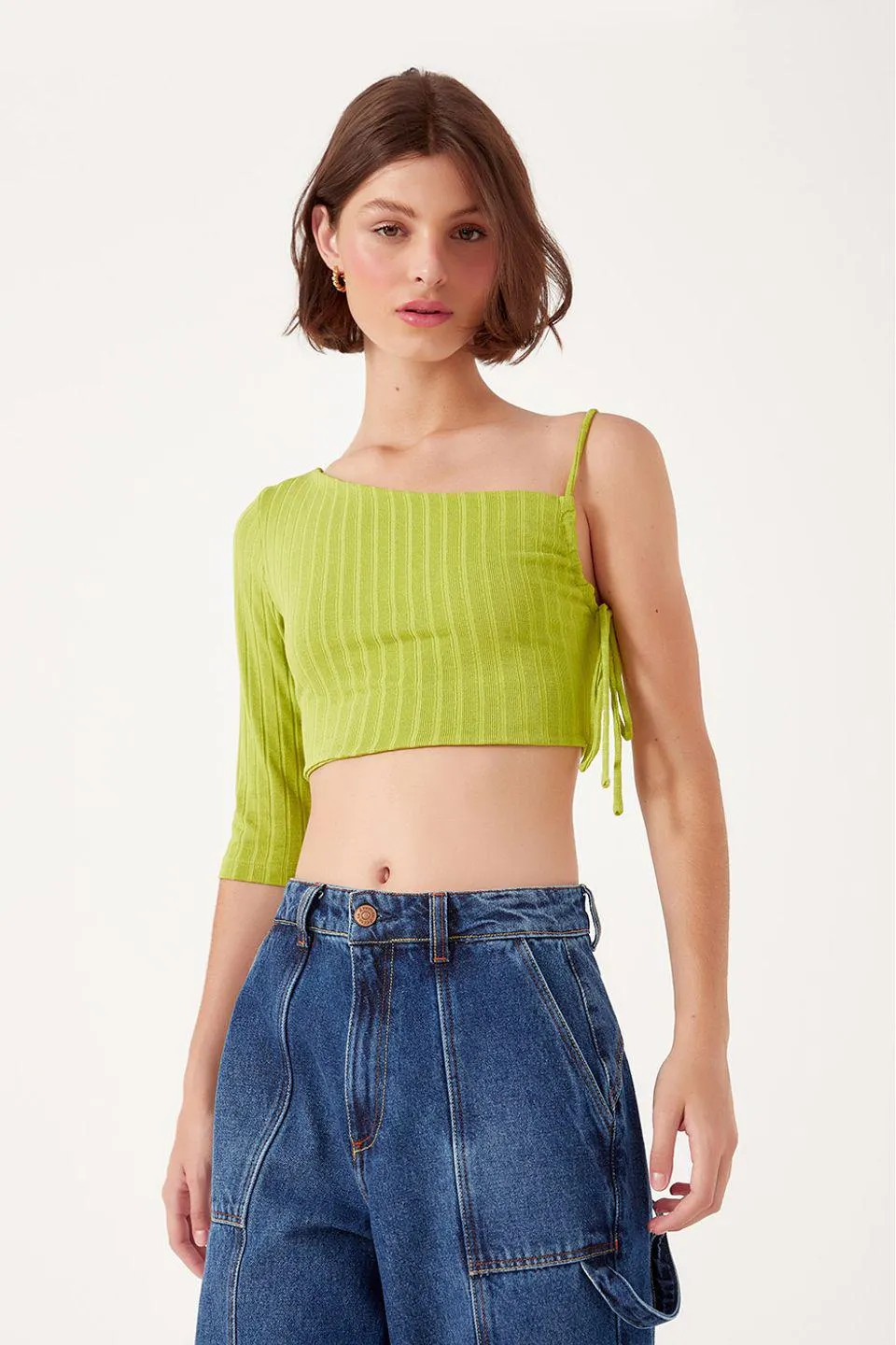 Blusa Cava Franzida Canelada