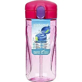 Sistema 520 ml drikkeflaske med sugerør
