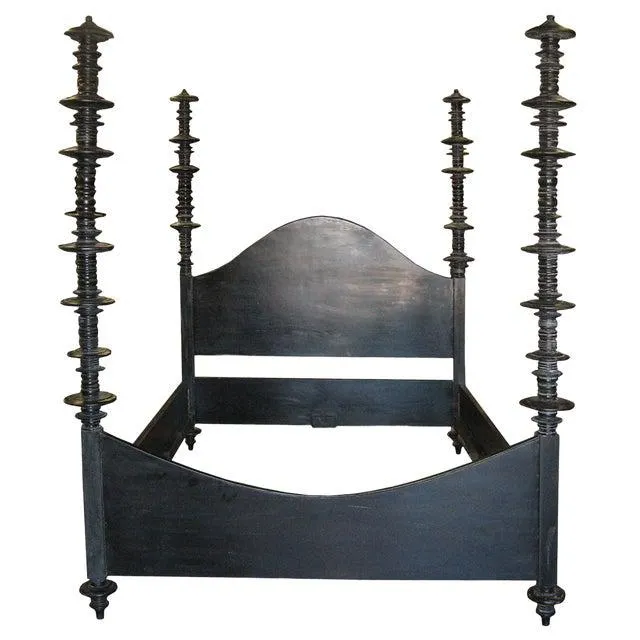 Ferret Bed, Queen, Hand Rubbed Black