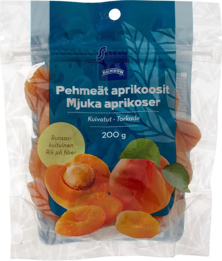 Rainbow 200g pehmeät aprikoosit