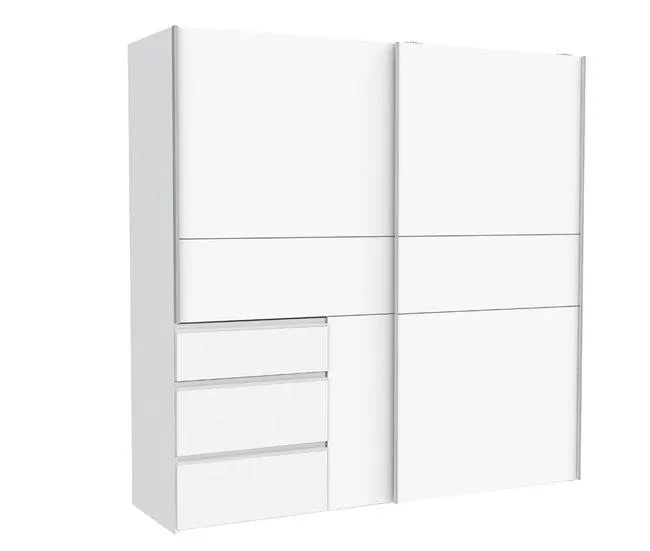 Armario 2 puertas correderas 3 cajones NEVADA PLUS