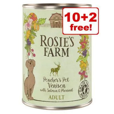 12 x 400g Rosie's Farm Wet Dog Food - 10 + 2 Free!*