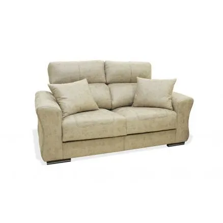 Conjunto sofá 3 +2 plazas en color beige piedra, mod. Florida