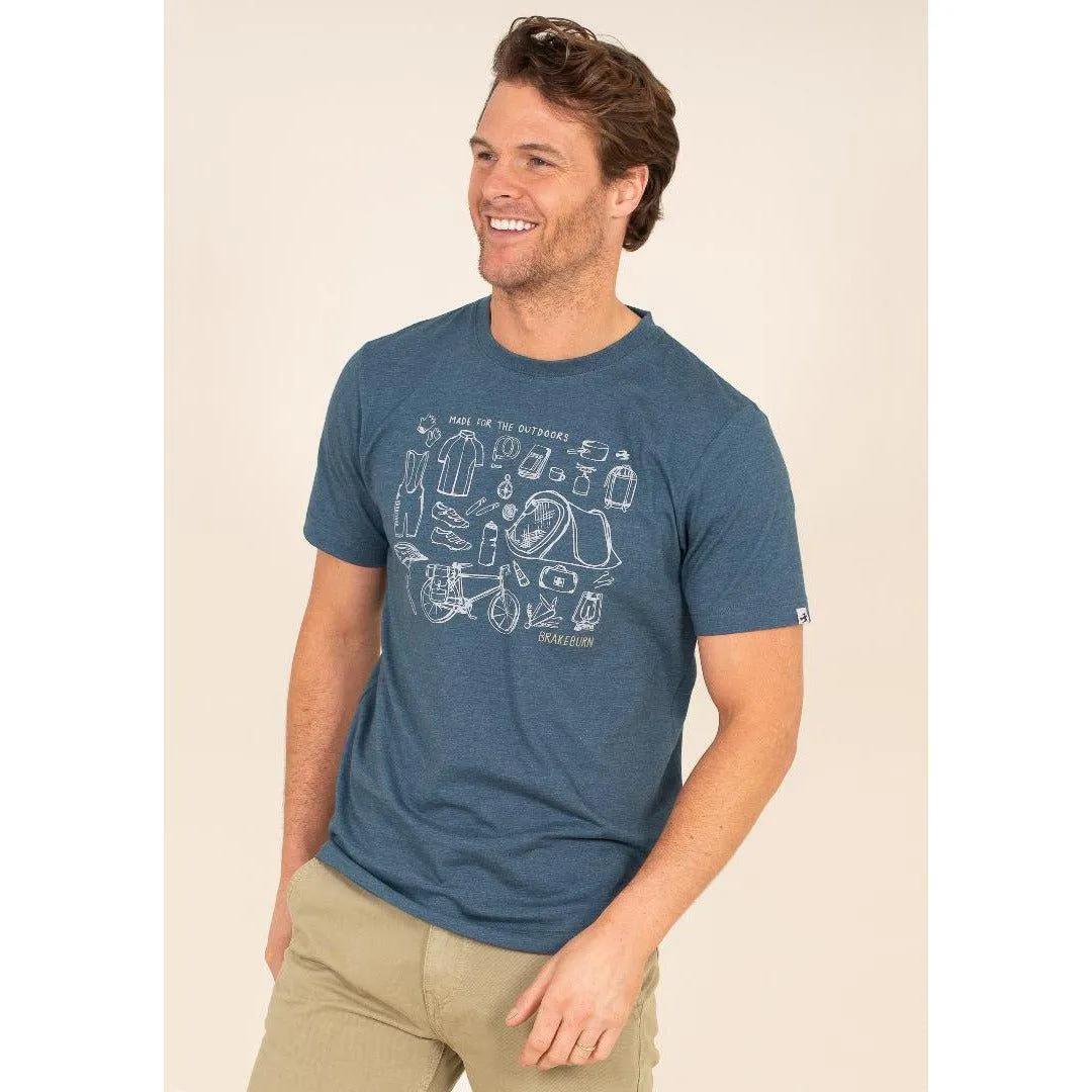 Brakeburn Marl Camping Tee - Blue
