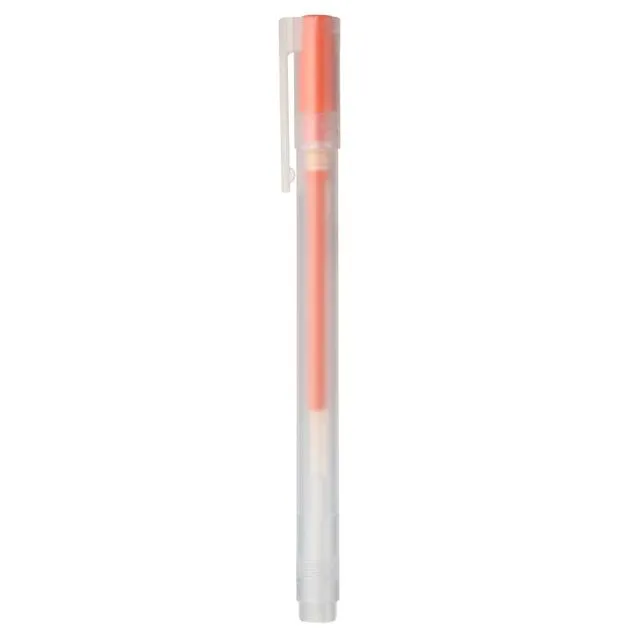 Gel Ink Cap Type Ballpoint Pen, 0.38 mm, Orange