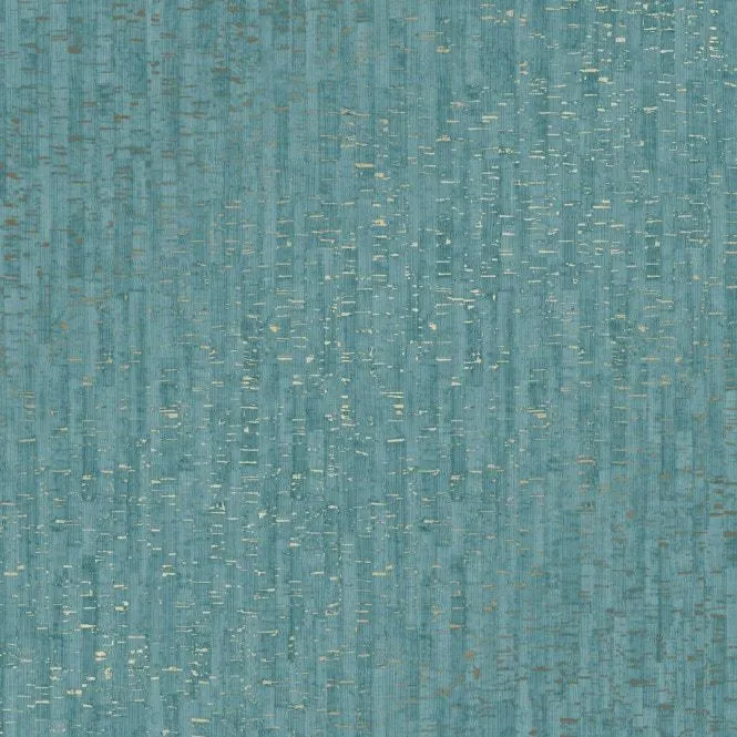 Natural Cork wallpaper in teal