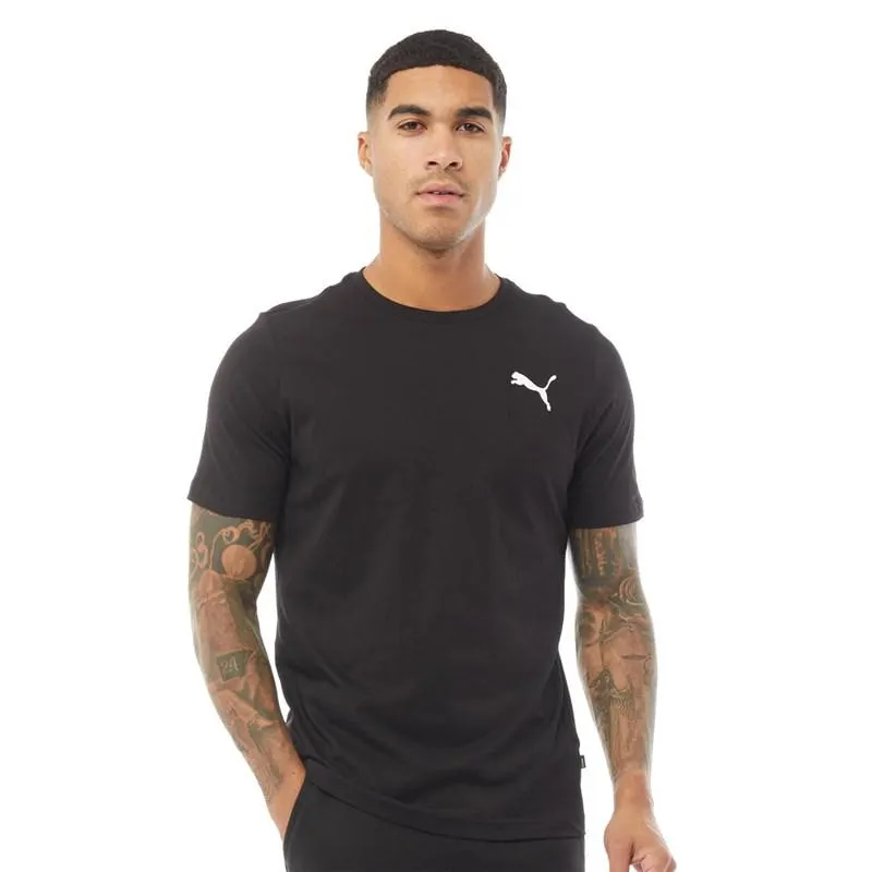 Puma Mens Essentials Logo T-Shirt Black
