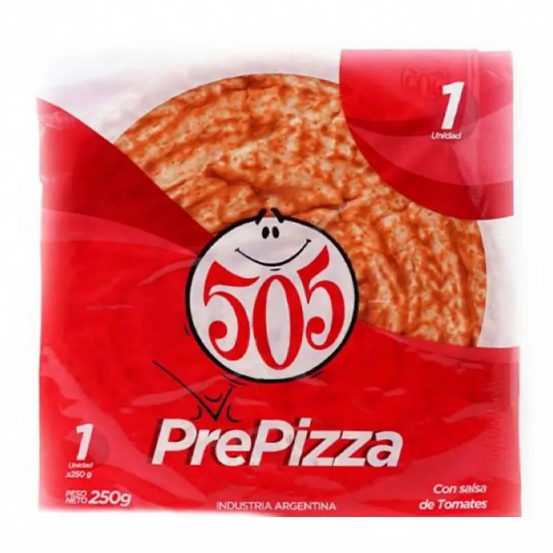 Prepizza con Salsa de Tomates 505 x 2 un. 500 g.
