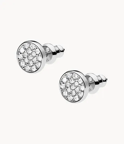 Pendientes de latón en tono plateado