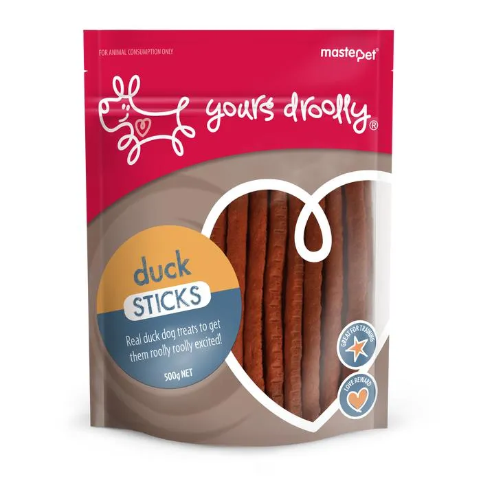 Yours Droolly Duck Sticks Dog Treats 500g